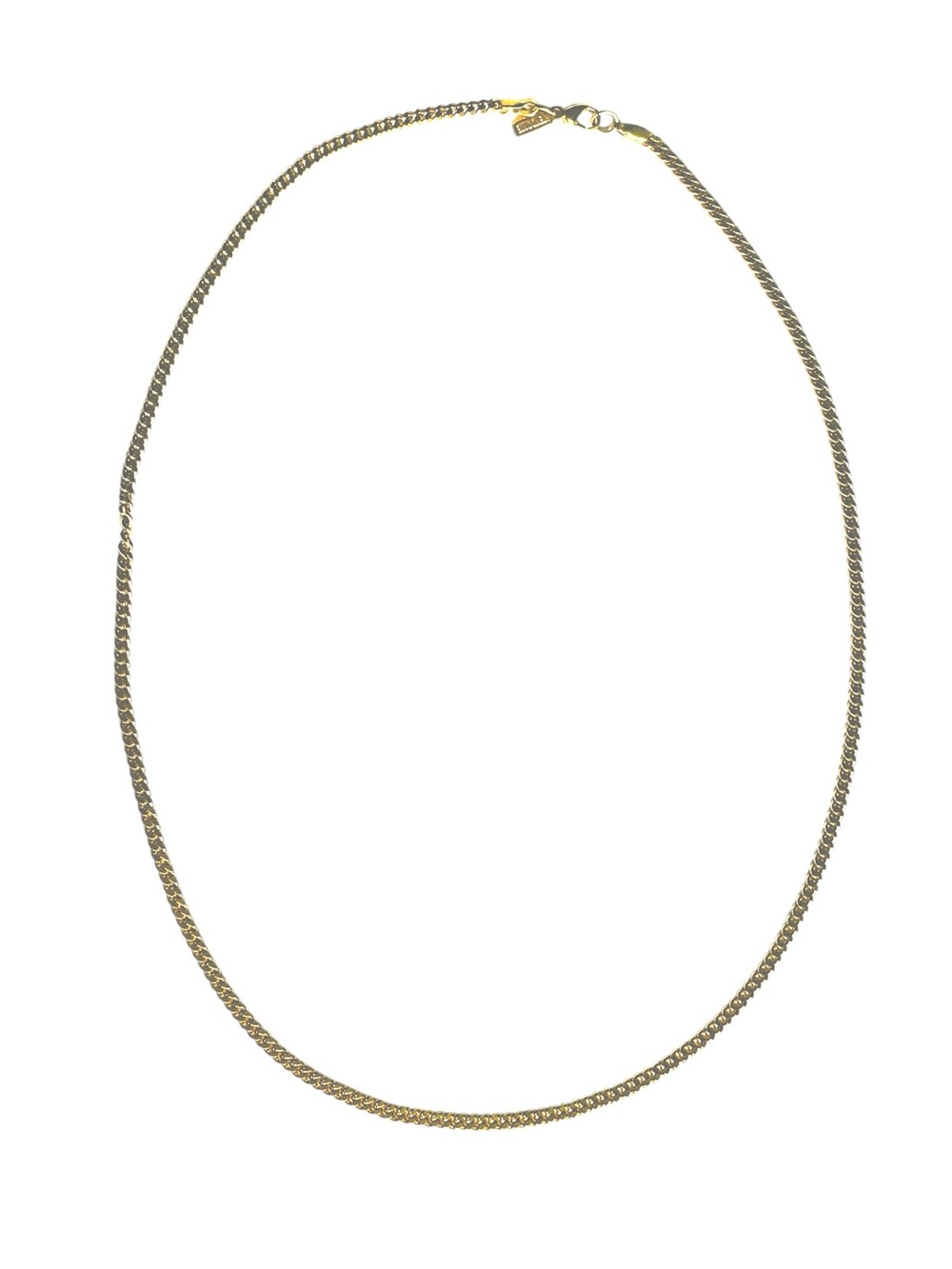 Vendome Signed Vintage 1970s Gold-Tone Curb Chain Necklace Retro 70s